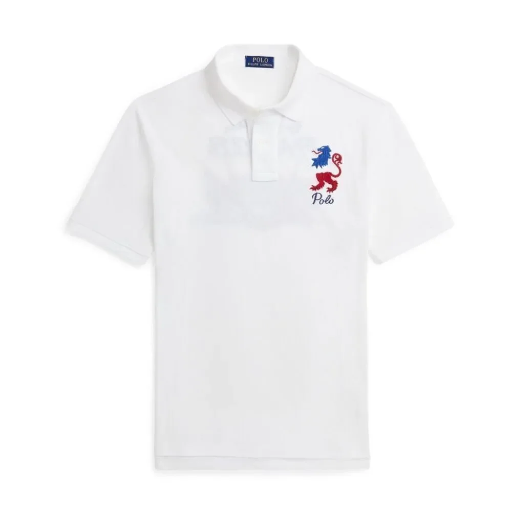 Polo Ralph Lauren NWT Classic Fit Embroidered Mesh Polo Shirt White Large